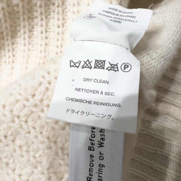 J.Crew Sweater Small New England Mock Neck Wool Tunic Sweater Ivory Cream - Picture 10 of 11